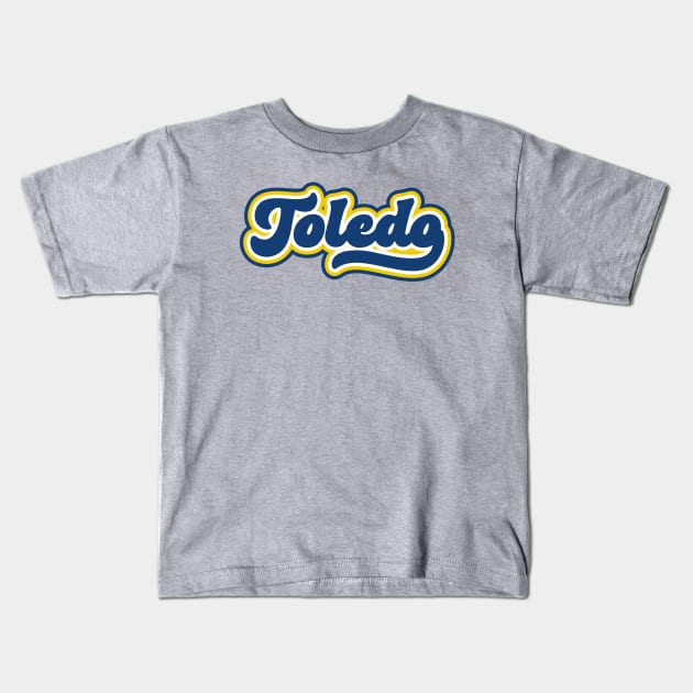 Retro Toledo Script Kids T-Shirt by SLAG_Creative